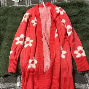 Dreamers coral Floral Women's Cardigan